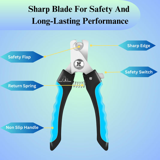 H&A PETCARE Dogs and Cats Nail Clipper and File, For All Breeds and Size Animals, Professional Easy To Use, Compact and Easy To Store.