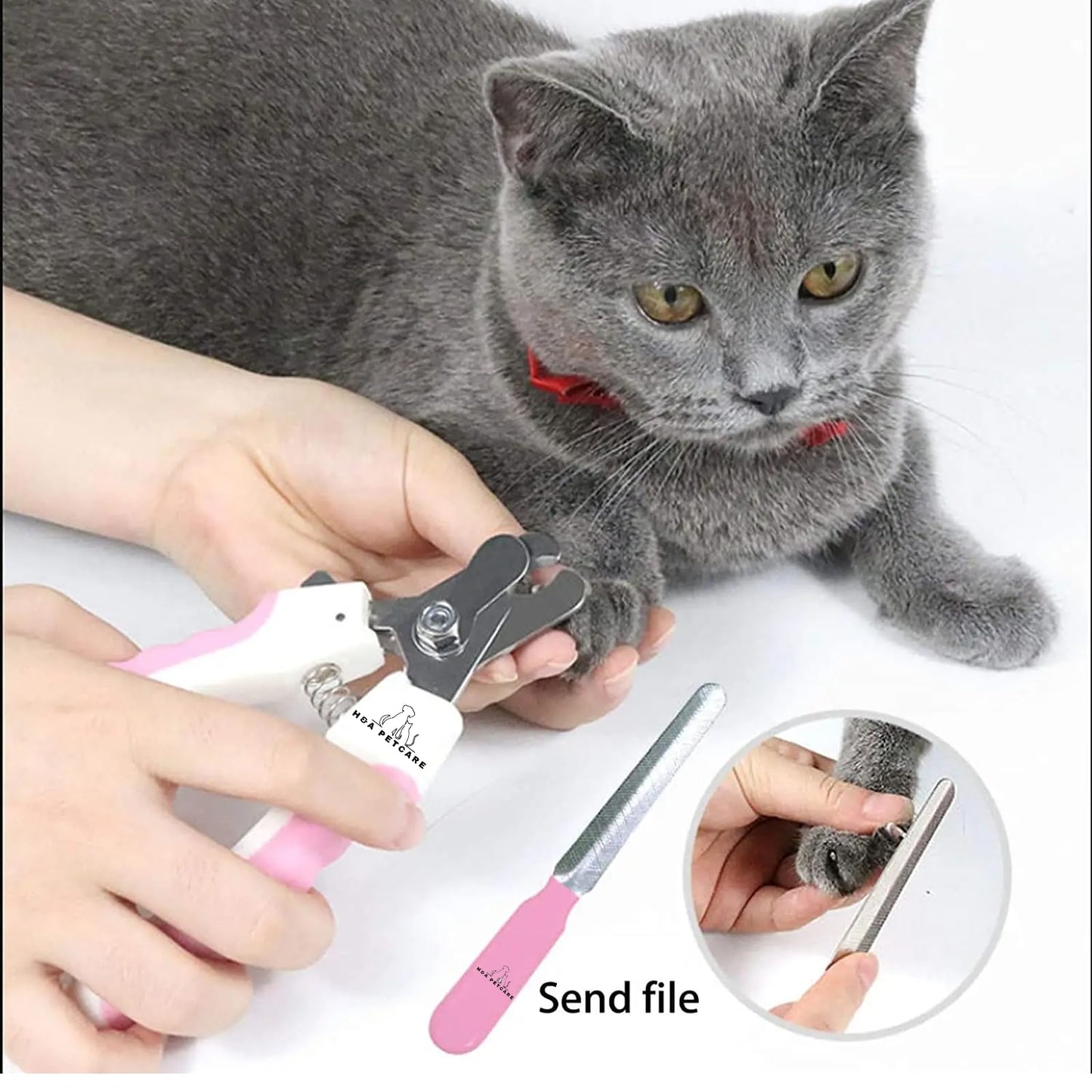 H&A PETCARE Dogs and Cats Nail Clipper and File, For All Breeds and Size Animals, Professional Easy To Use, Compact and Easy To Store.