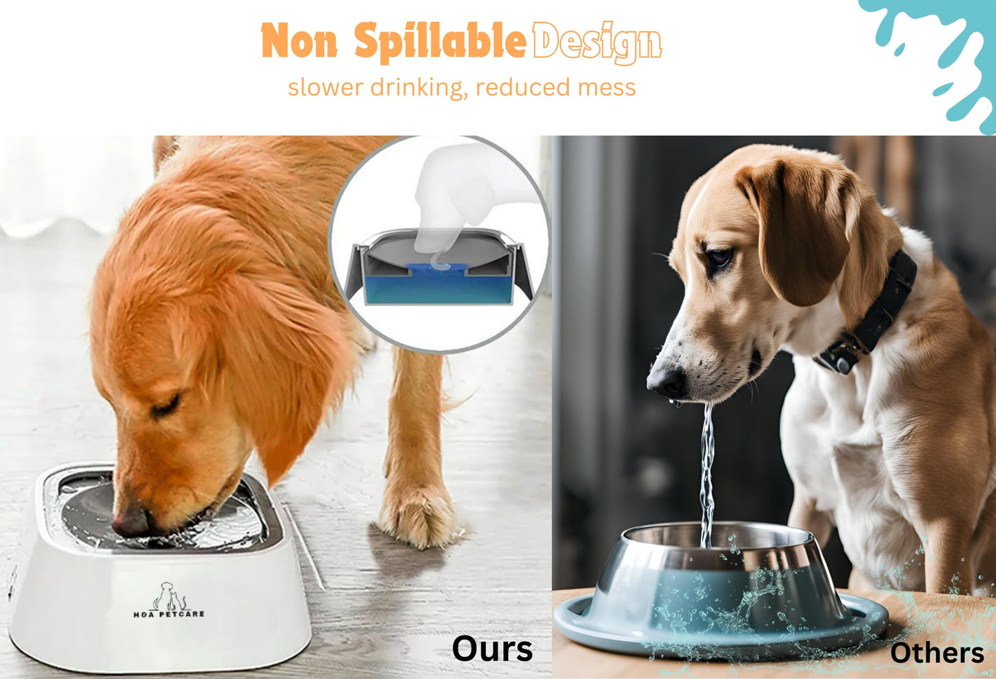 H&A PETCARE Ant Spill Dog Bowl