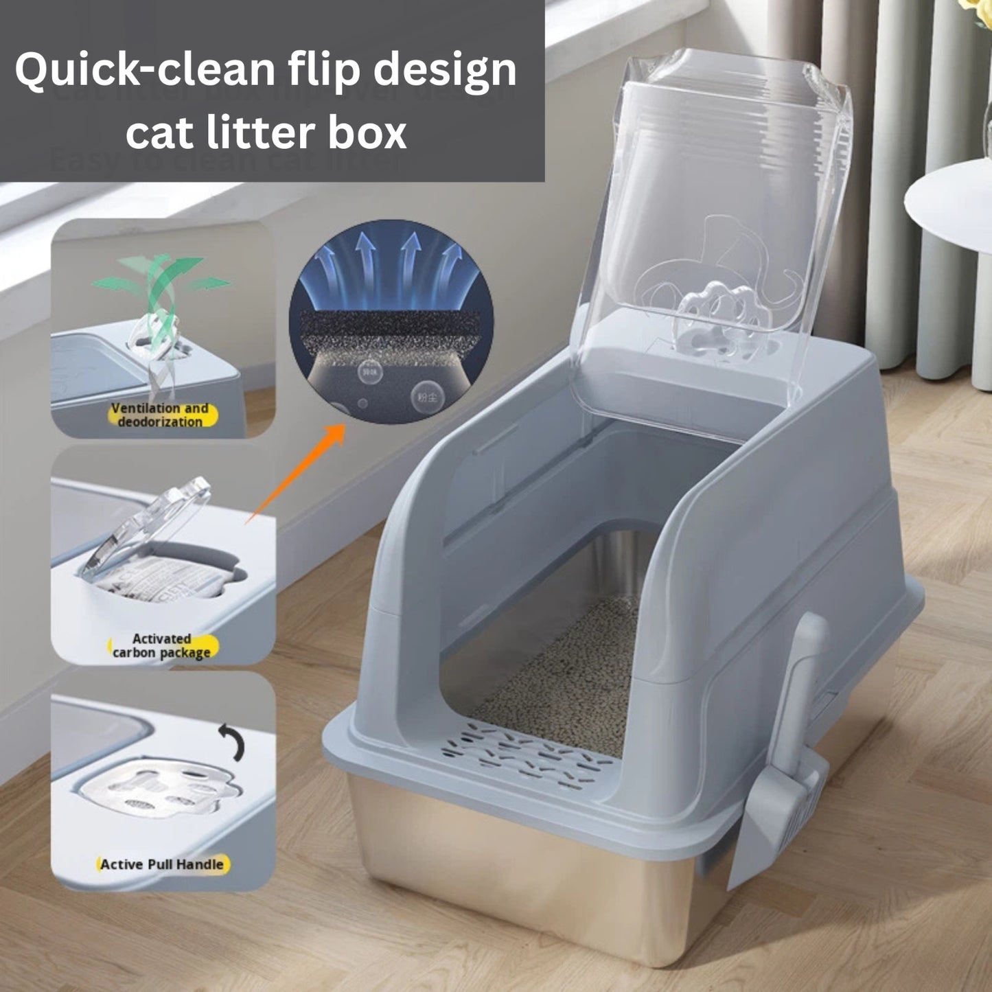 Stainless Steel Cat Litter Tray