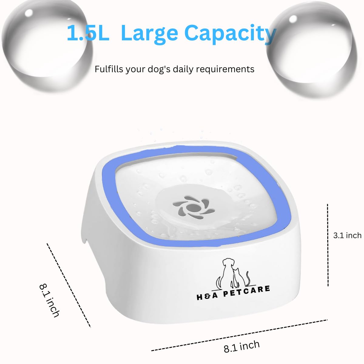 H&A PETCARE Ant Spill Dog Bowl