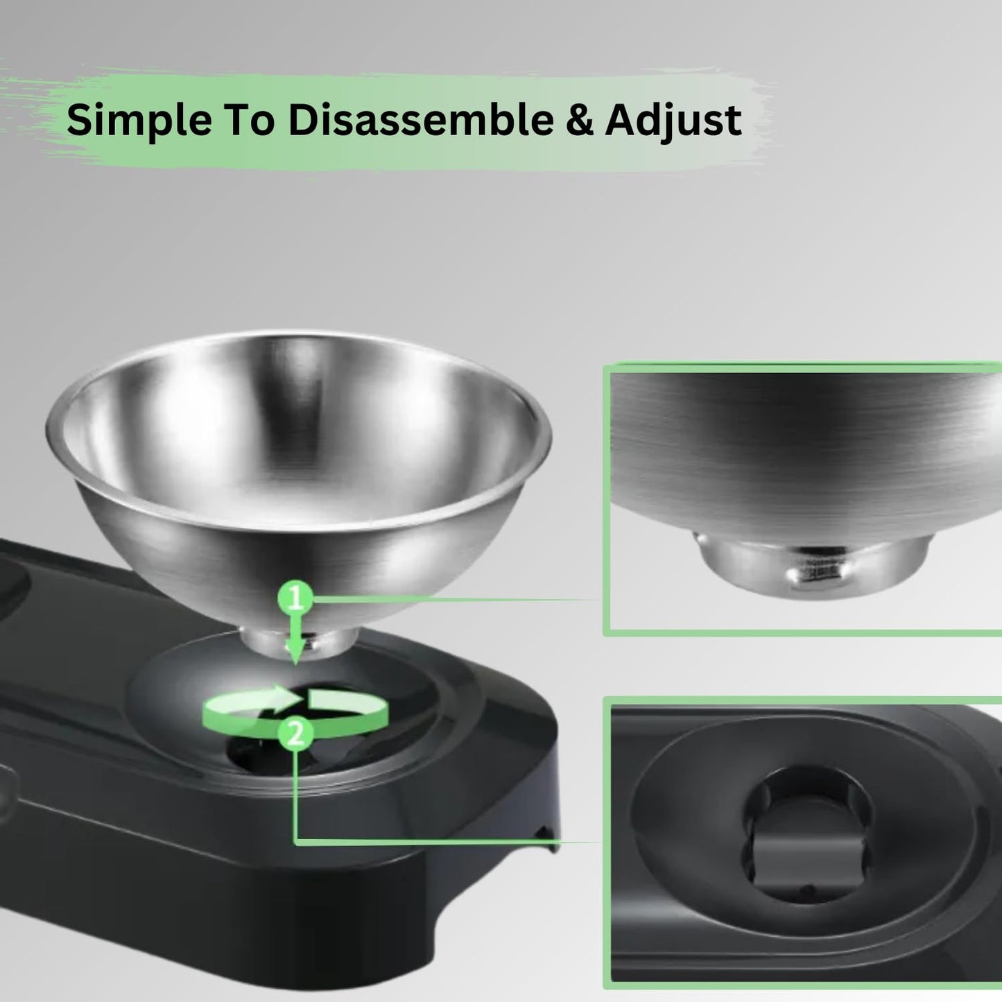 H&A PETCARE Raised Cat Bowl,0 & 15° Cat Bowls With Stand Tilted Design, Elevated Cat Bowls With Stainless Steel Water Bowl And Food Bowl, Pet Feeding Bowls For Cats And Small Dogs, Food-Grade Material