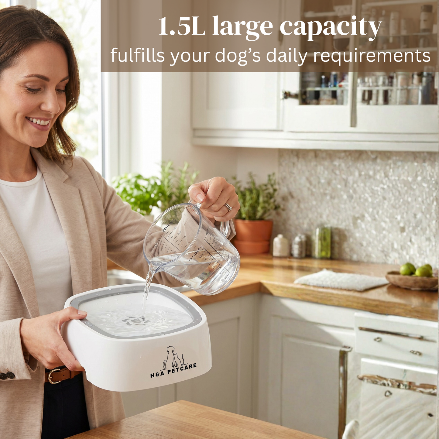 H&A PETCARE Anti Spill Dog Water Bowl
